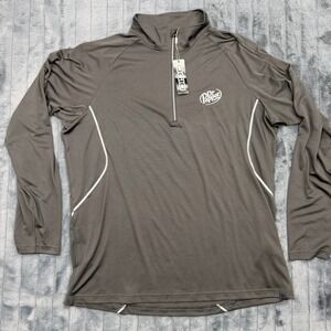 OGIO Dr Pepper Mens 2XL Quarter Zip Pullover Gray Performance Shirt Long Sleeve
